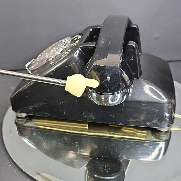 Vintage Black Automatic Electric Rotary Dial Phone Canada 1965 - Picture 8 of 16